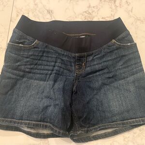 Liz Lange Blue Denim Maternity Shorts